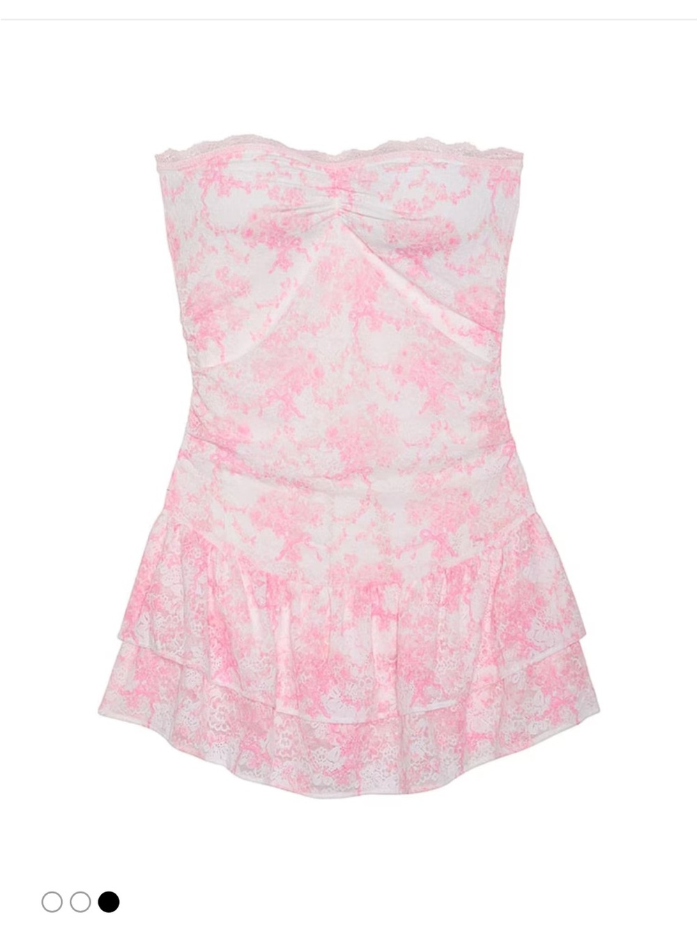 NEW! Love Shack Fancy x PINK Charlamagne Harbor White Lace Ruffle Dress